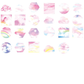 Pastel Clouds - Self Adhesive Sticker Box