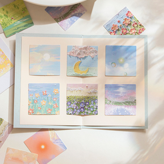 Pastel Spring Scenery - Self Adhesive Sticker Box