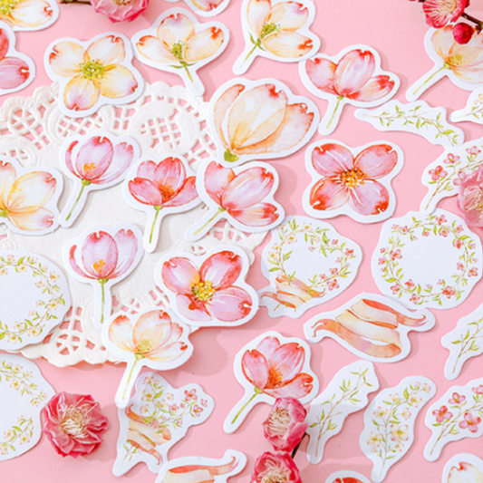 Peach Blossom - Self Adhesive Sticker Box