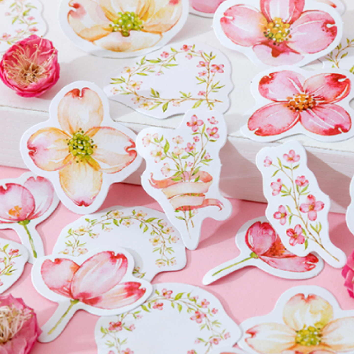 Peach Blossom - Self Adhesive Sticker Box