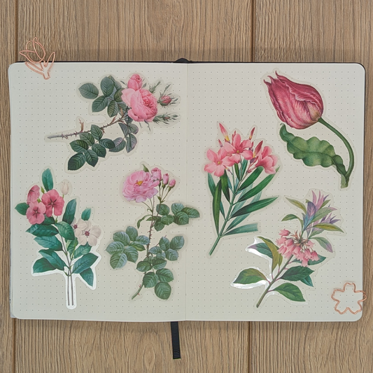 Pink Flowers - Sticker Sheet