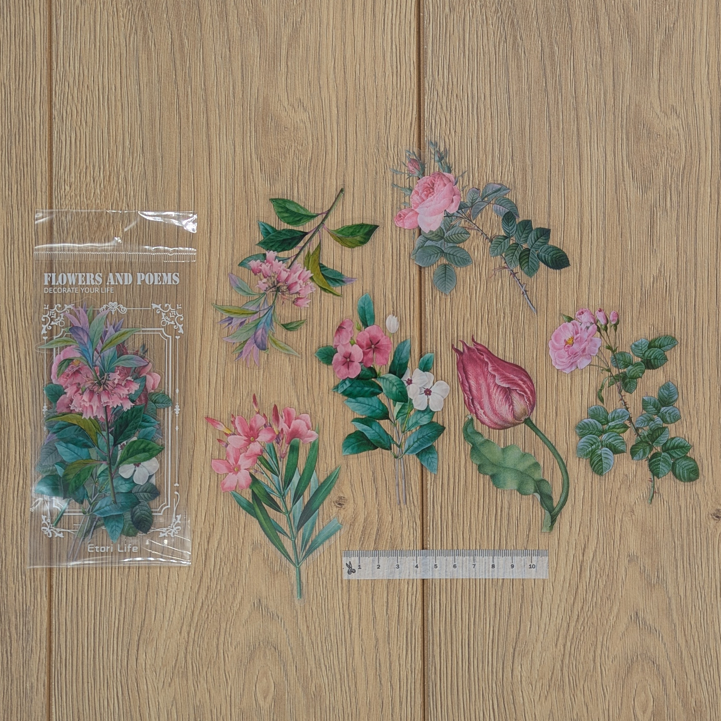 Pink Flowers - Sticker Sheet