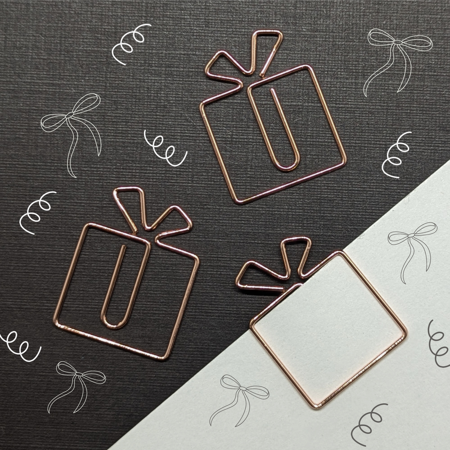 Rose Gold Metal Paper Clip - Present - Single Paperclip