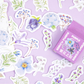 Purple Flowers - Self Adhesive Sticker Box