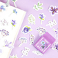 Purple Flowers - Self Adhesive Sticker Box