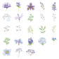 Purple Flowers - Self Adhesive Sticker Box