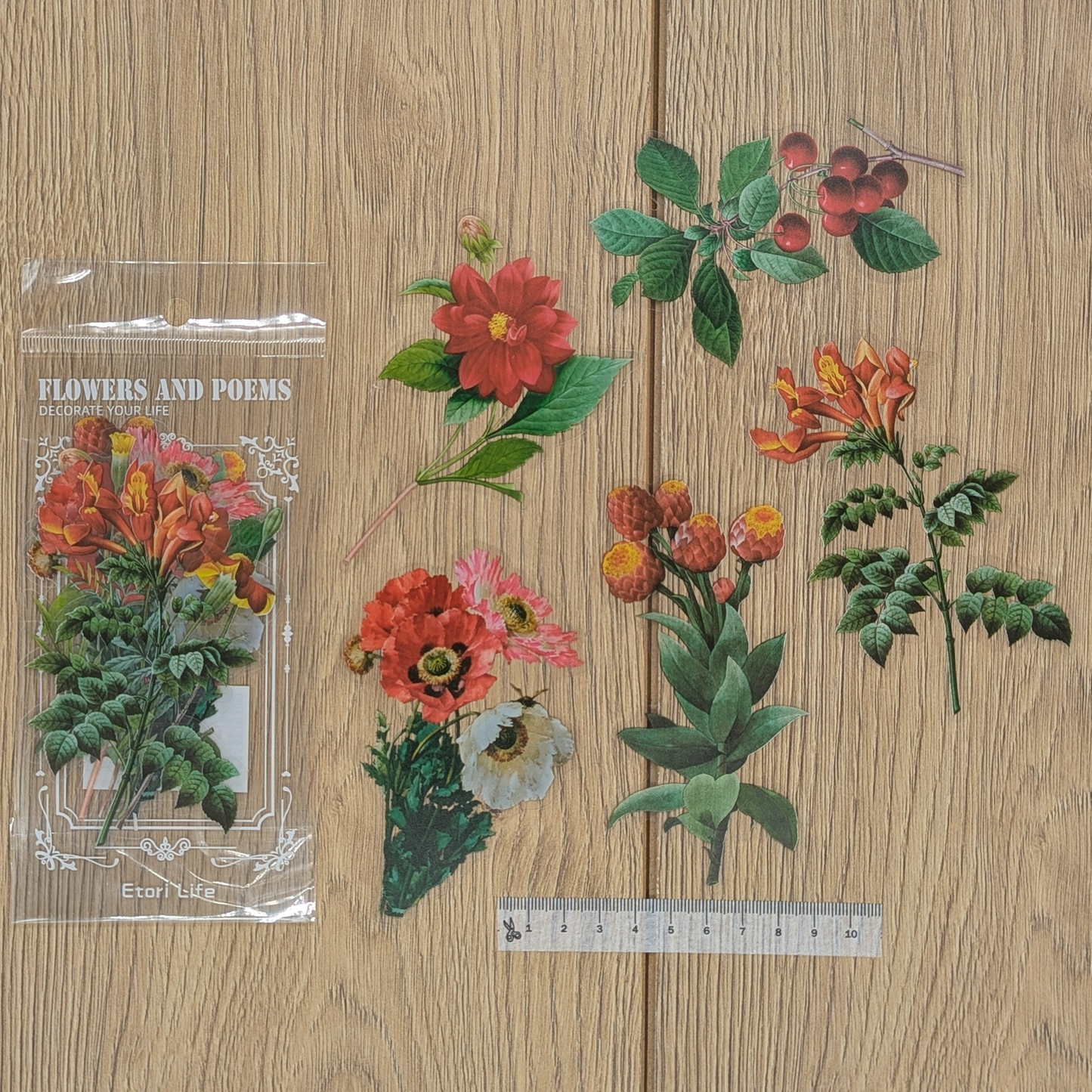 Red Flowers - Sticker Sheet