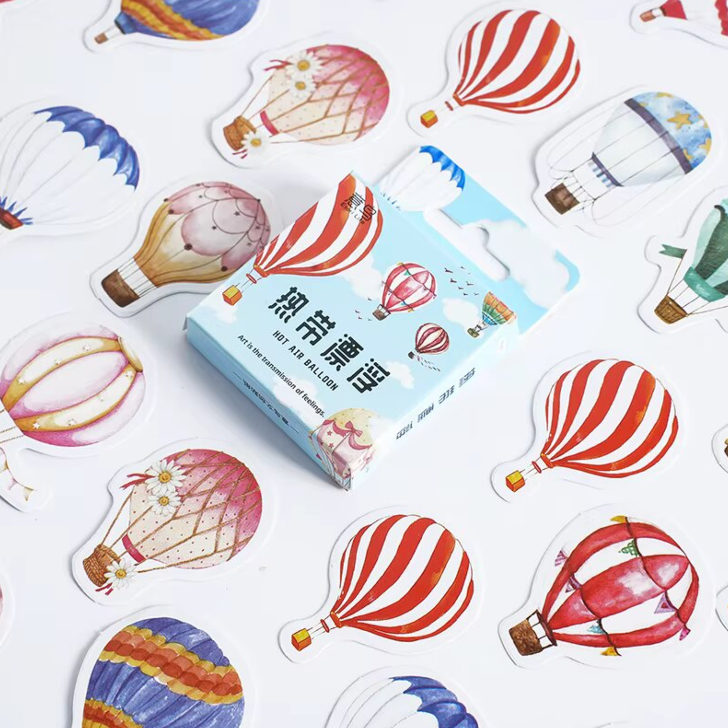 Hot Air Balloons - Self Adhesive Sticker Box