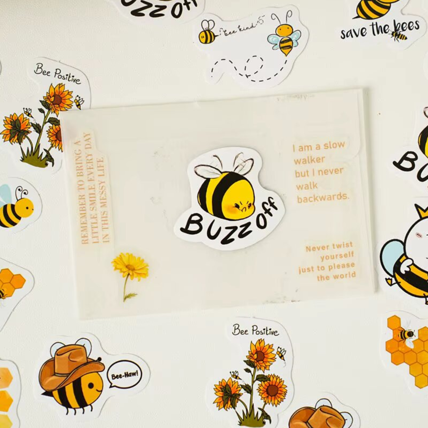 Busy Bees - Self Adhesive Sticker Box