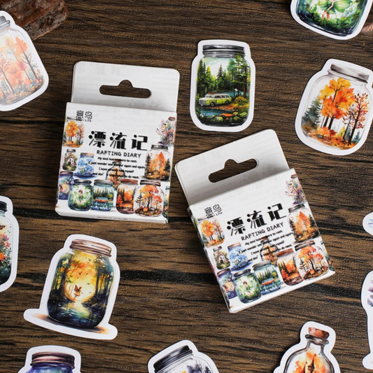 The World In A Jar - Self Adhesive Sticker Box