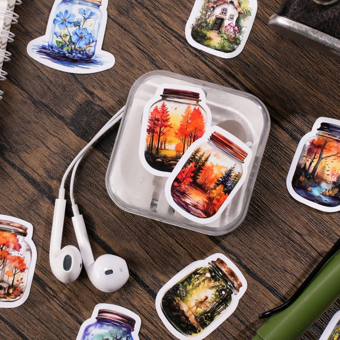 The World In A Jar - Self Adhesive Sticker Box