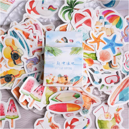 Summer Surfing - Self Adhesive Sticker Box