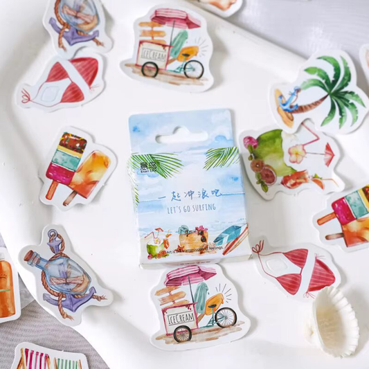 Summer Surfing - Self Adhesive Sticker Box
