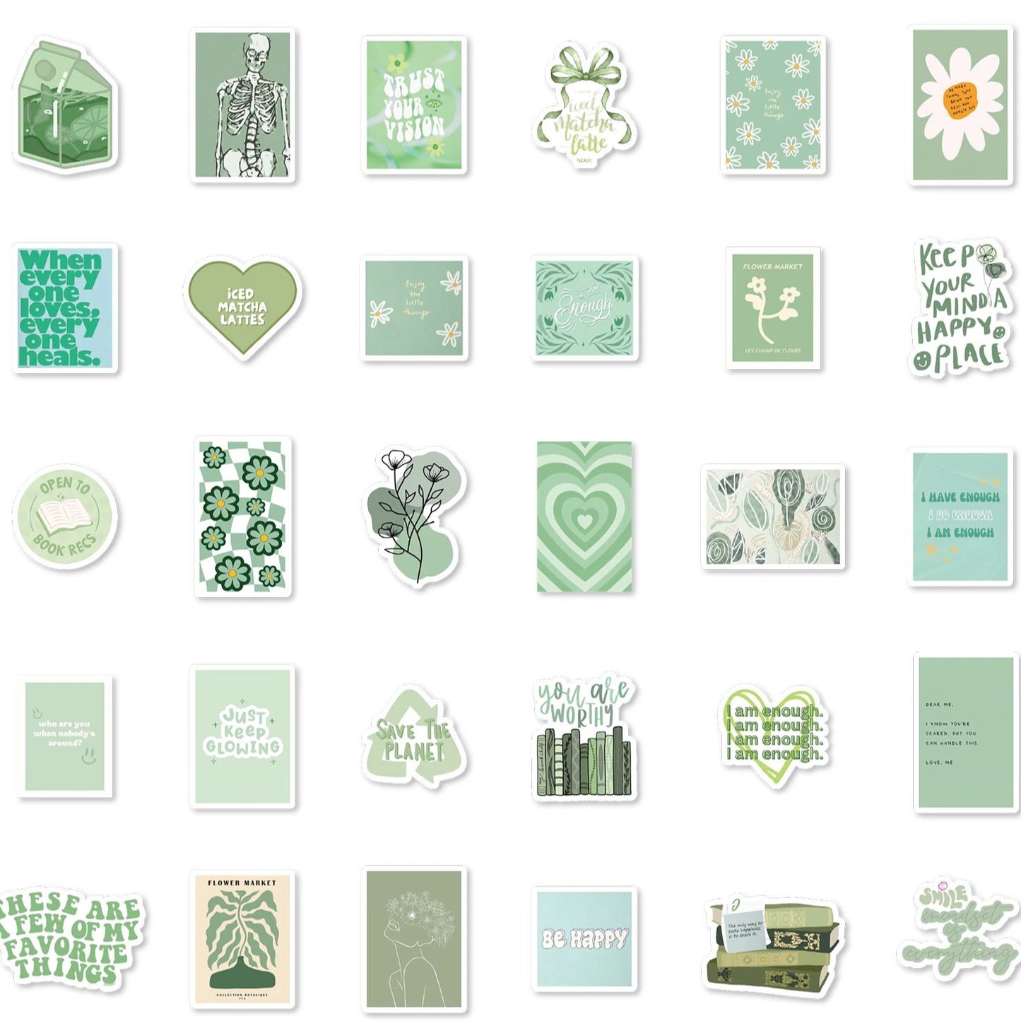 Green Theme  - Self Adhesive Sticker Box