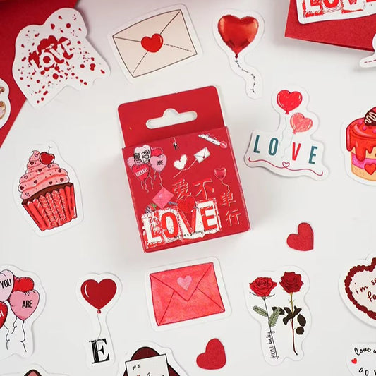 Love Valentine Letter - Self Adhesive Sticker Box