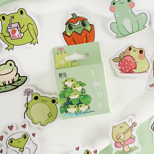 Tiny Frogs - Self Adhesive Sticker Box