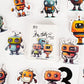 Tiny Robots - Self Adhesive Sticker Box
