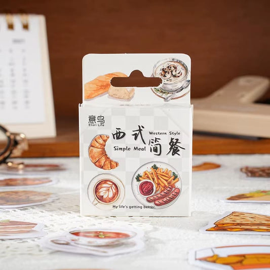 Western Style Food - Self Adhesive Sticker Box