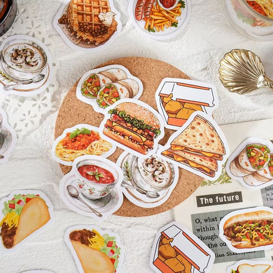Western Style Food - Self Adhesive Sticker Box