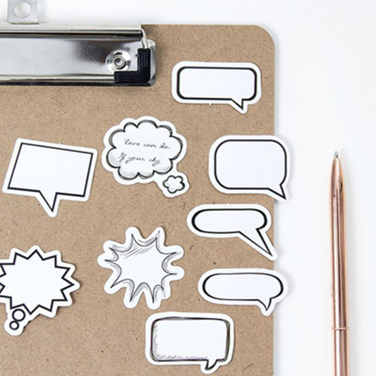 Speech Bubbles - Self Adhesive Sticker Box