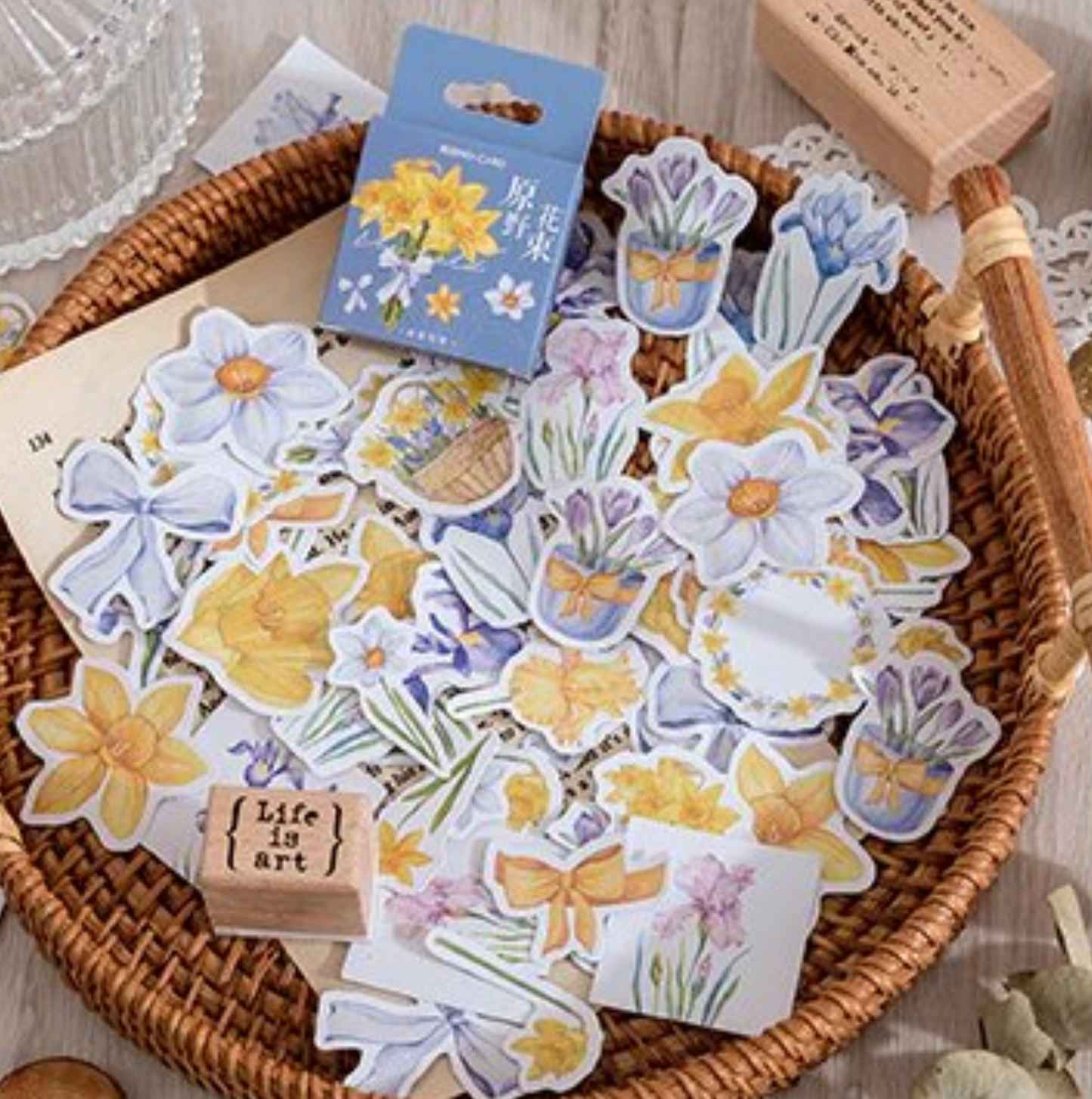 Spring Flowers - Self Adhesive Sticker Box