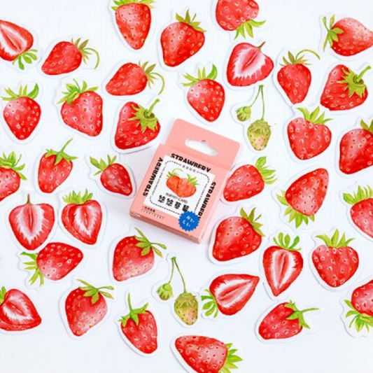 Strawberry - Self Adhesive Sticker Box