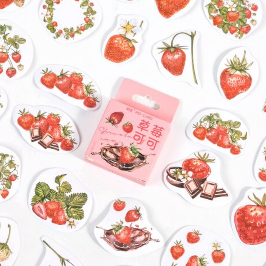 Strawberry Cocoa - Self Adhesive Sticker Box