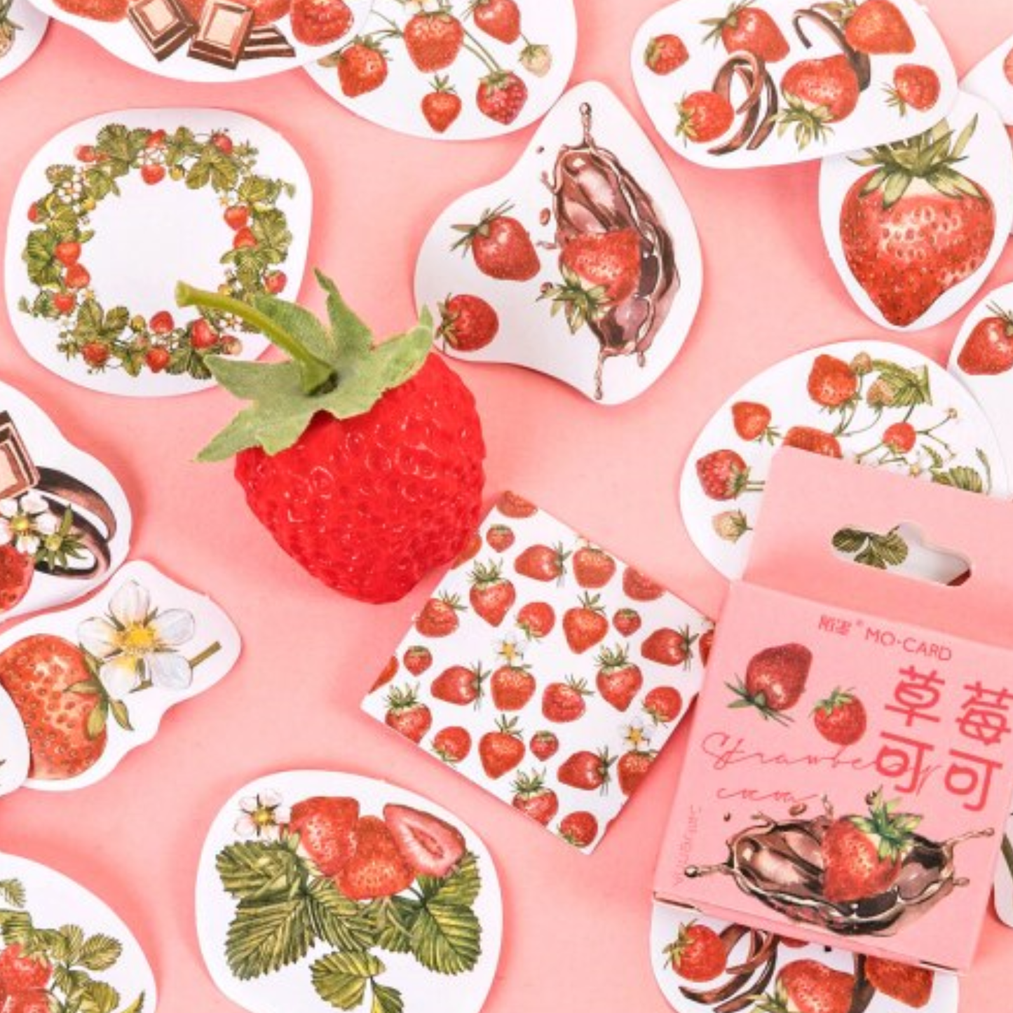 Strawberry Cocoa - Self Adhesive Sticker Box