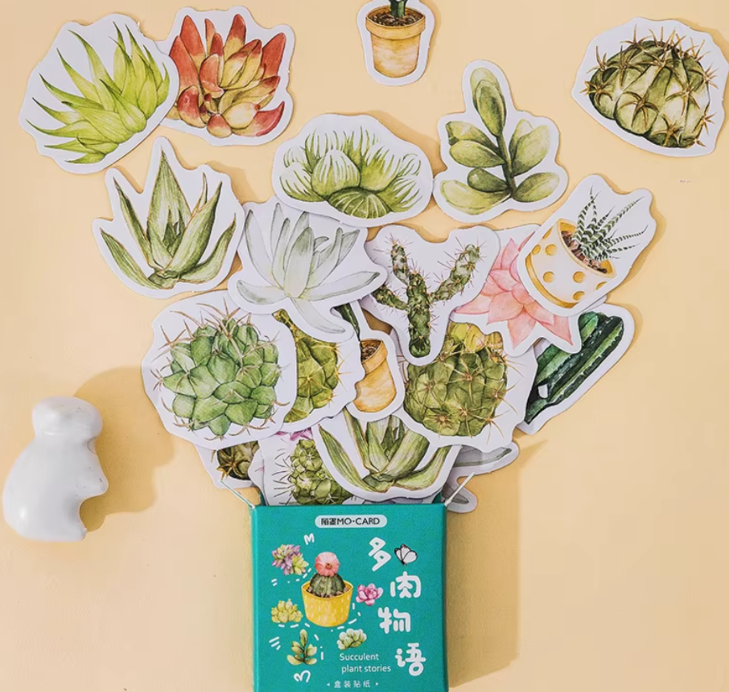 Succulent Plant Stories - Self Adhesive Sticker Box