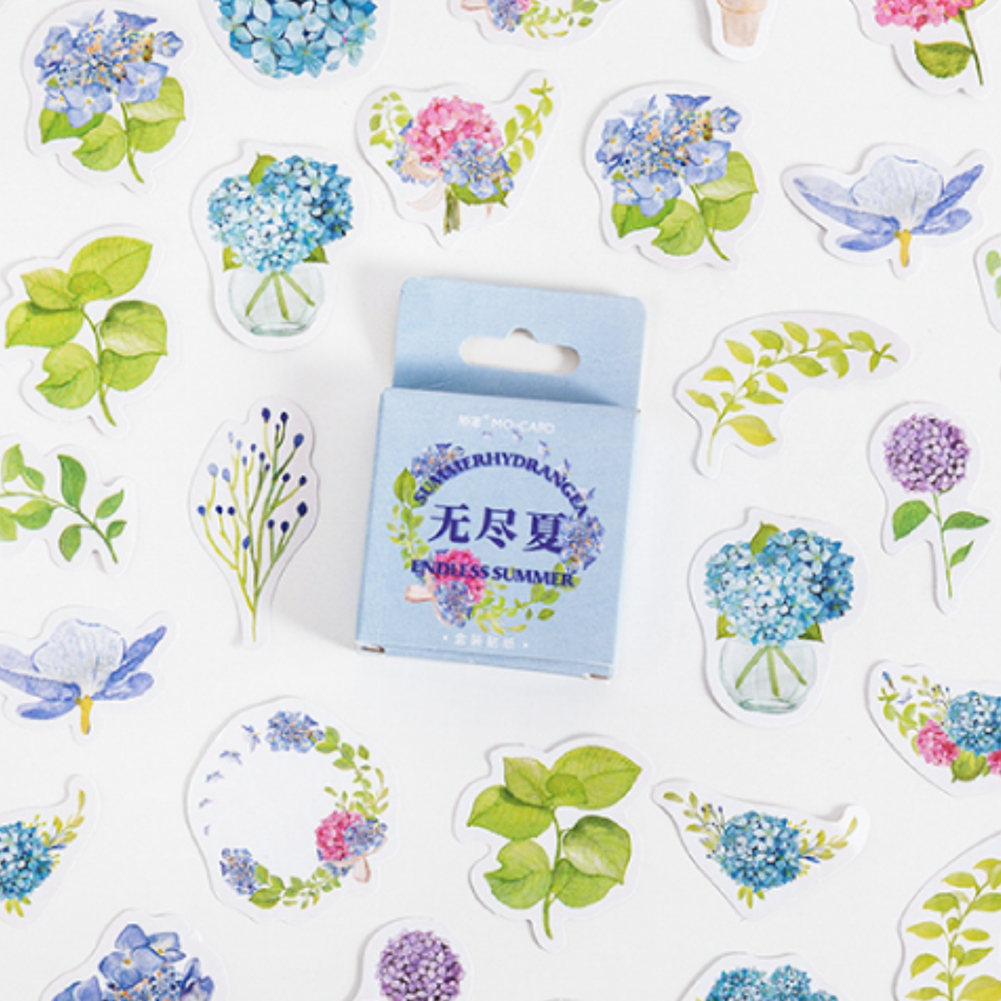 Summer Hydrangea - Self Adhesive Sticker Box