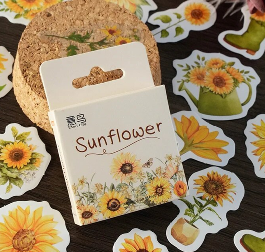 Sunflowers - Self Adhesive Sticker Box