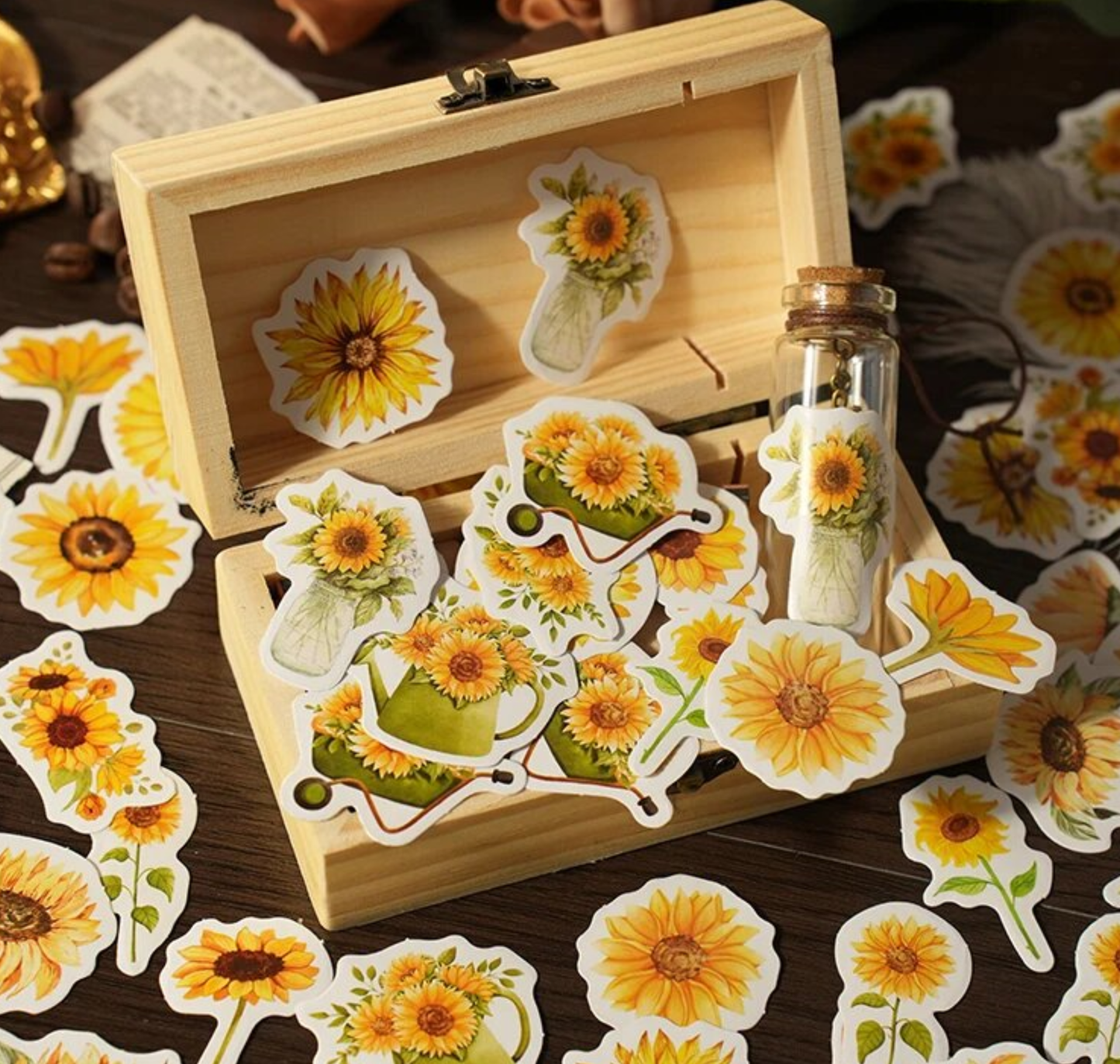 Sunflowers - Self Adhesive Sticker Box