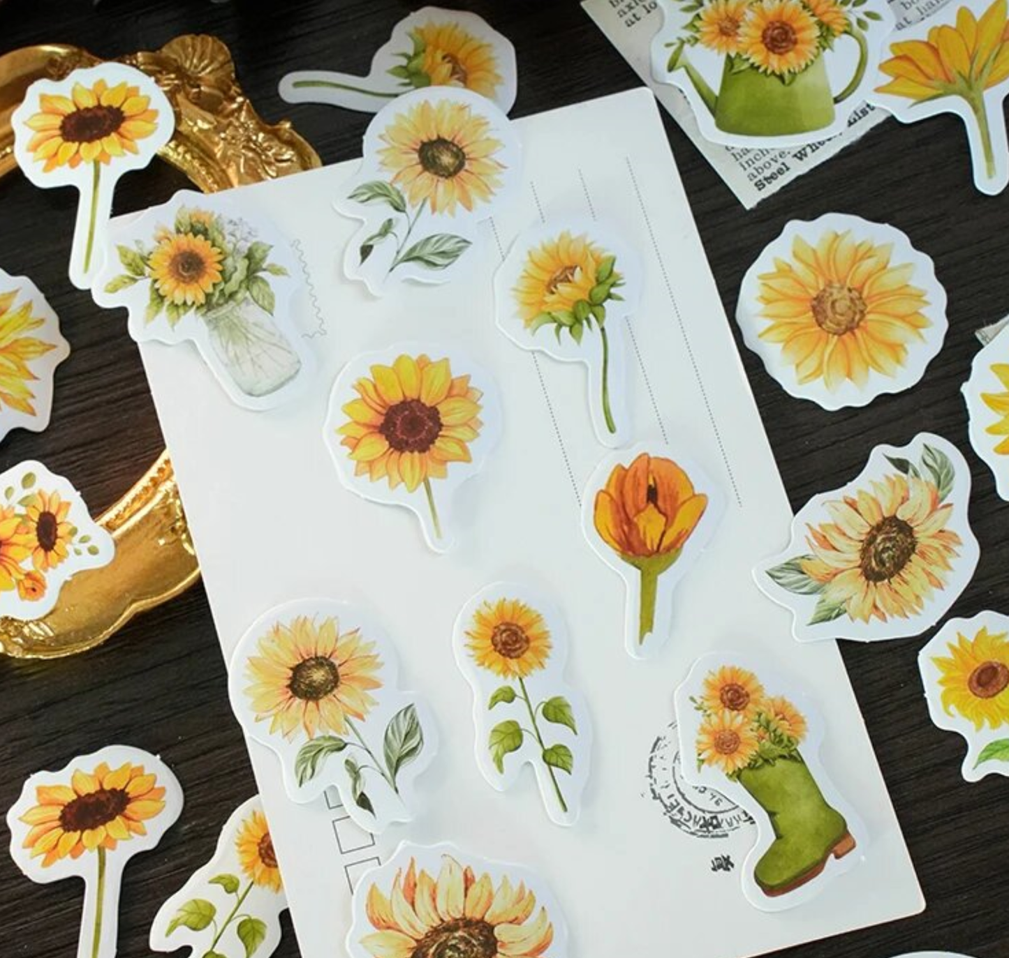 Sunflowers - Self Adhesive Sticker Box