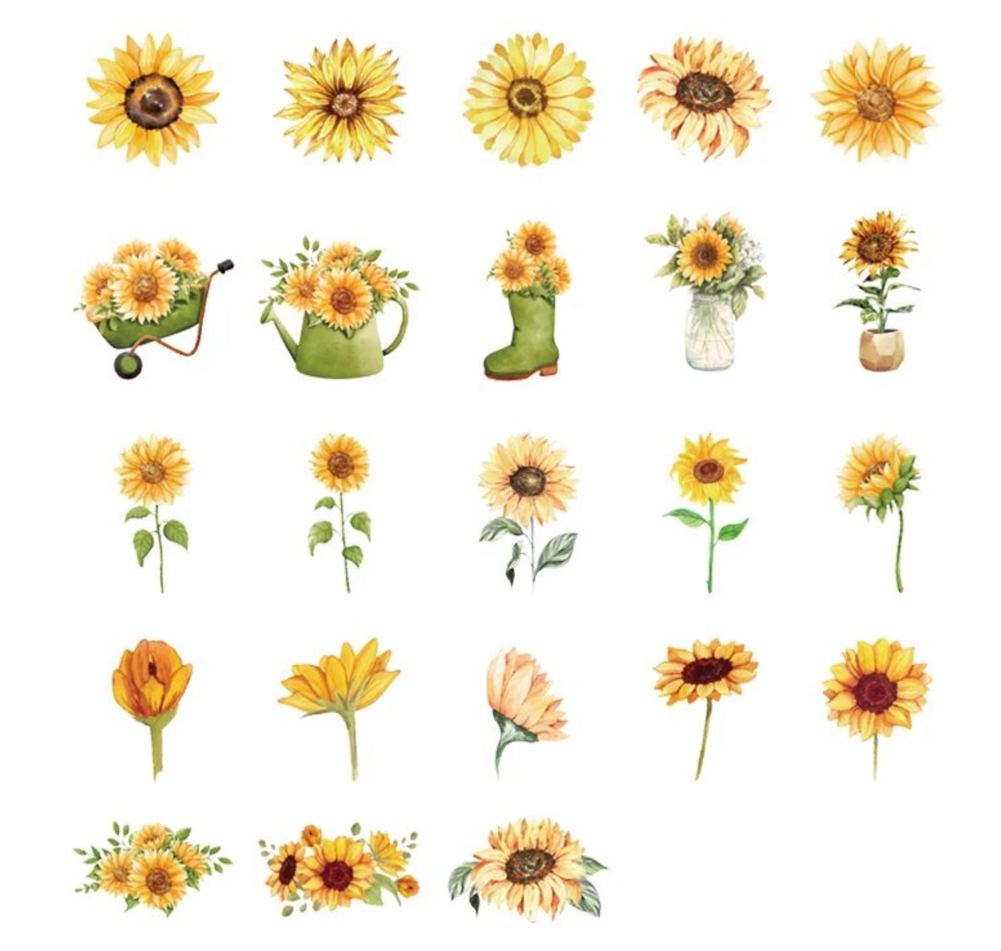 Sunflowers - Self Adhesive Sticker Box