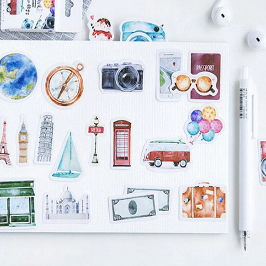 Travel Journal - Self Adhesive Sticker Box