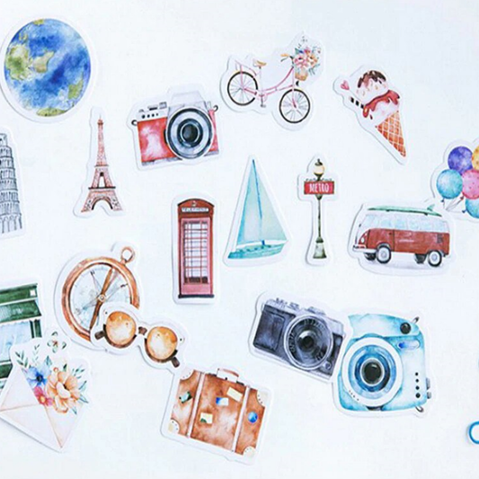 Travel Journal - Self Adhesive Sticker Box