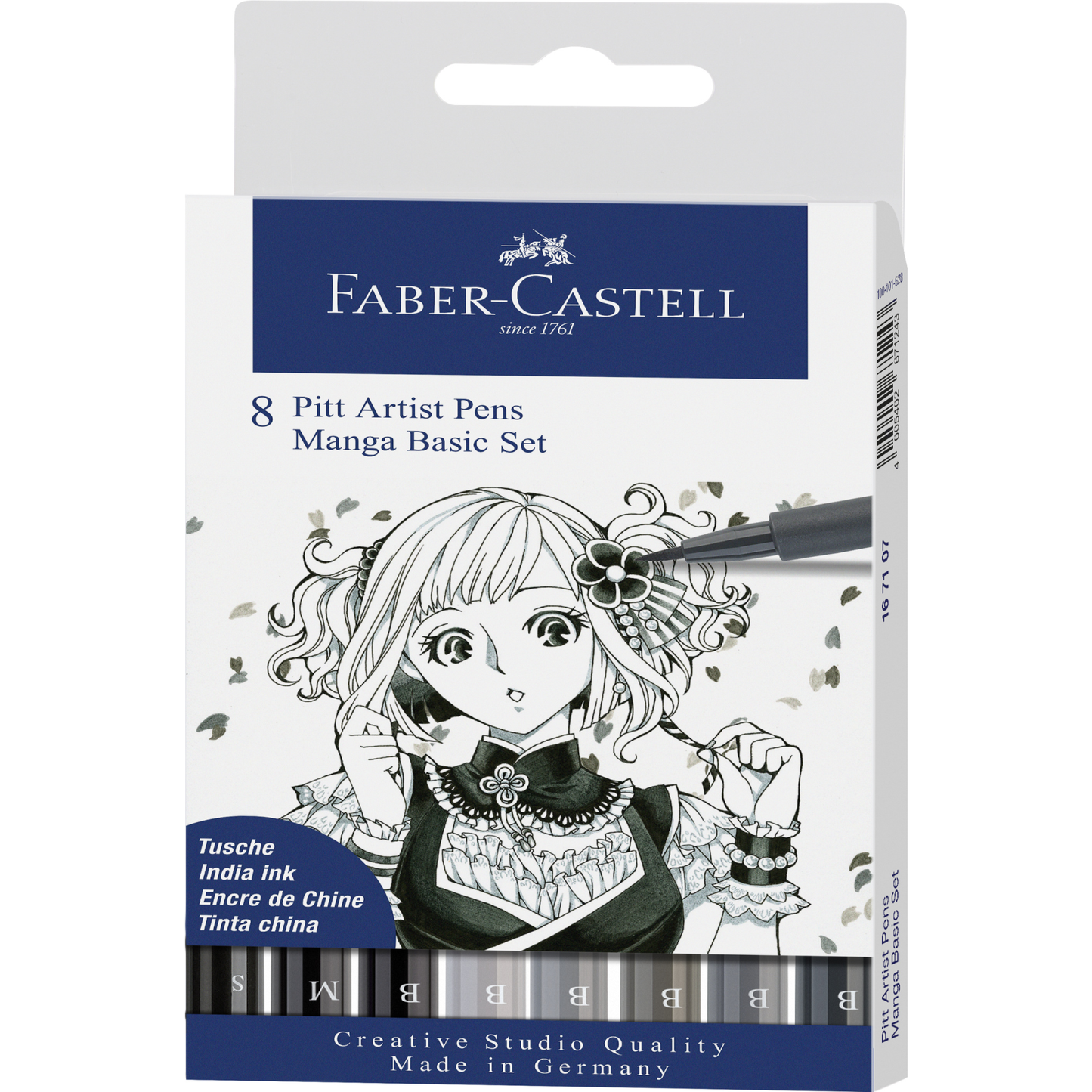 Faber-Castell Pitt Artist Pen Wallet – Set Of 8 – Manga