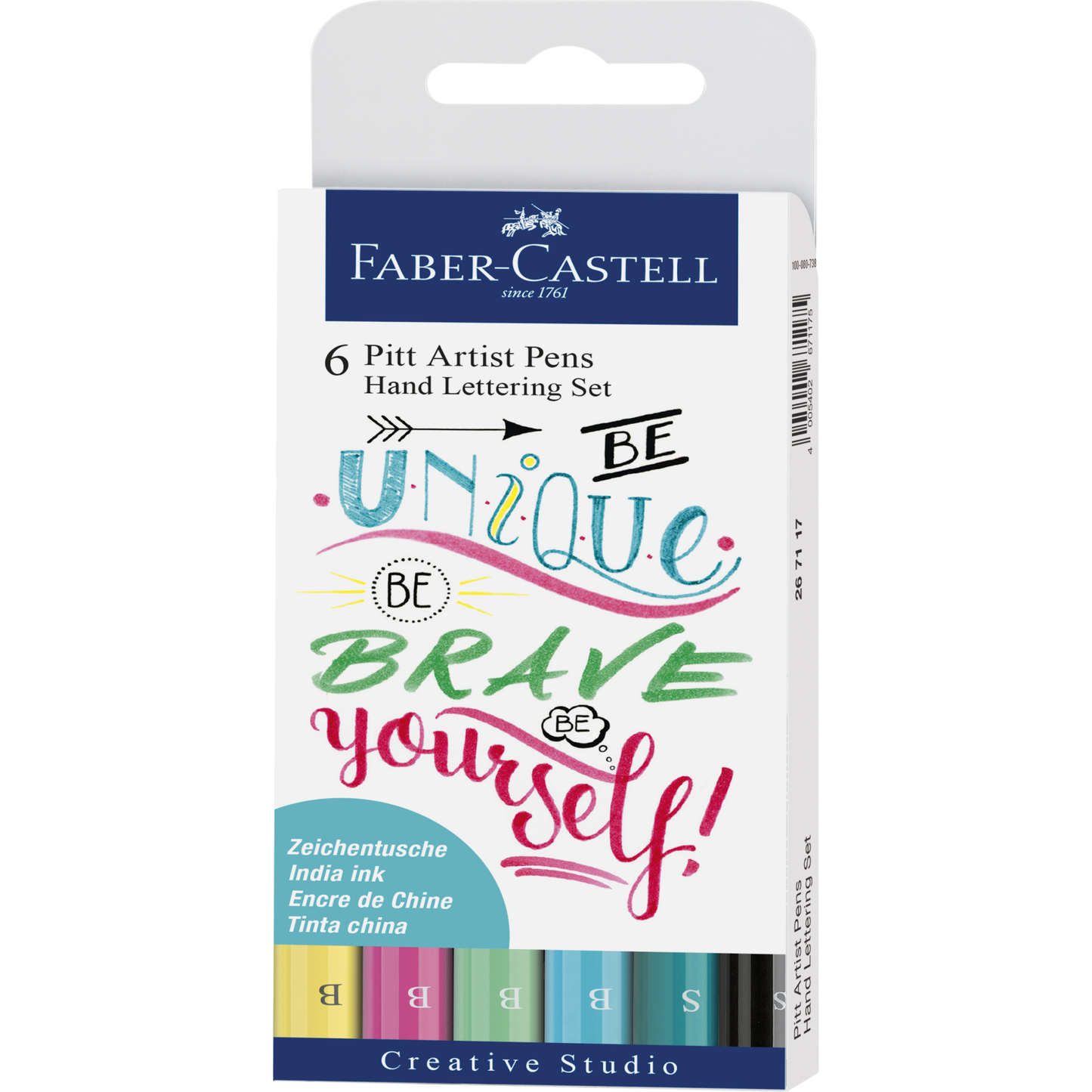 Faber-Castell Pitt Artist Pen Hand Lettering Set – Set of 6 – Pastels