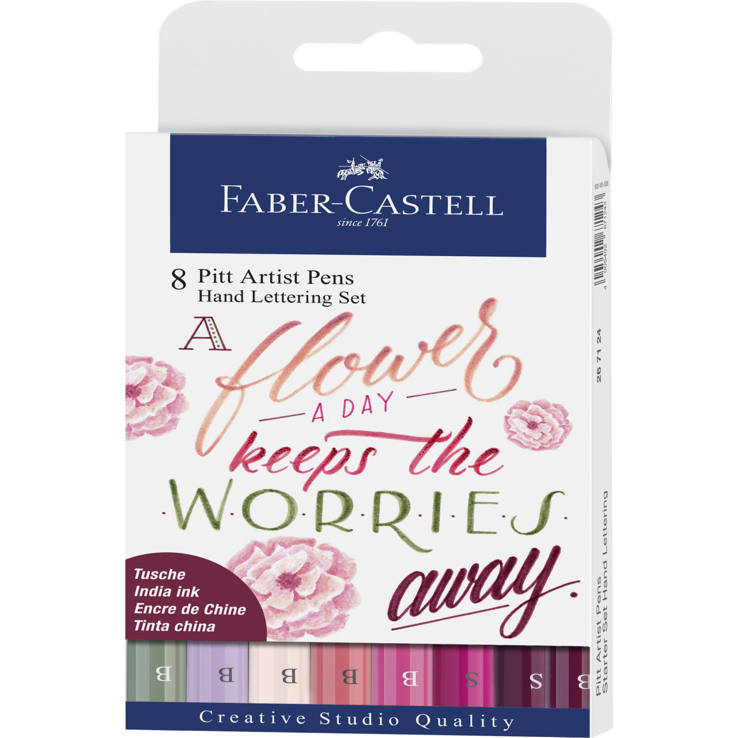 Faber-Castell Pitt Artist Pen Hand Lettering Set – Set of 8 - Pinks