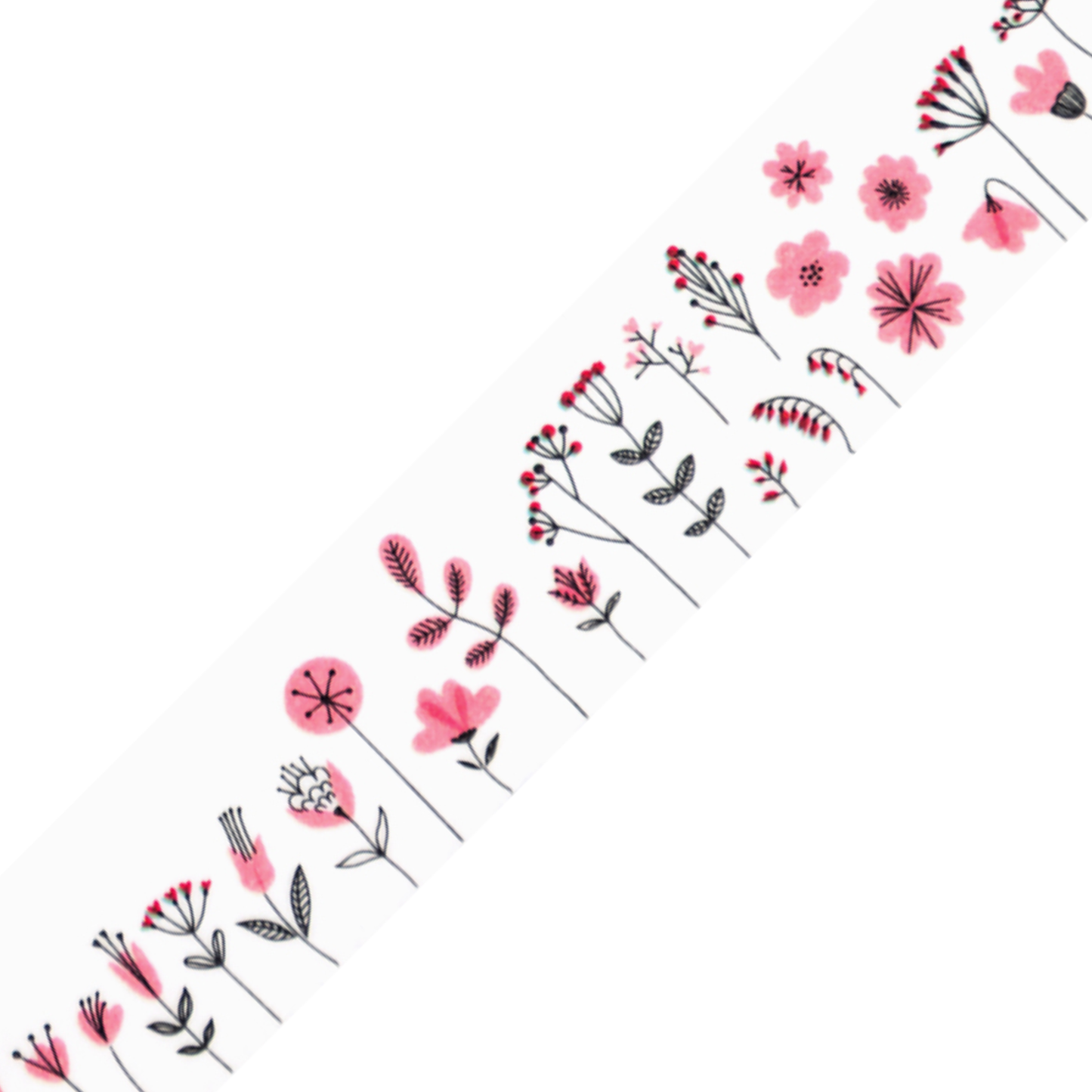 Pink Flower Meadow - Washi Tape