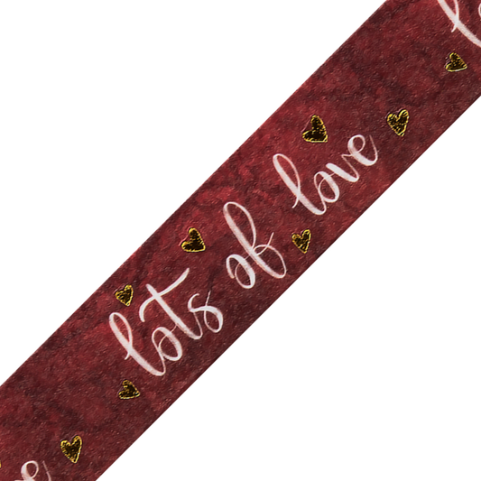 Lots Of Love Red Gold Foil - Washi Tape