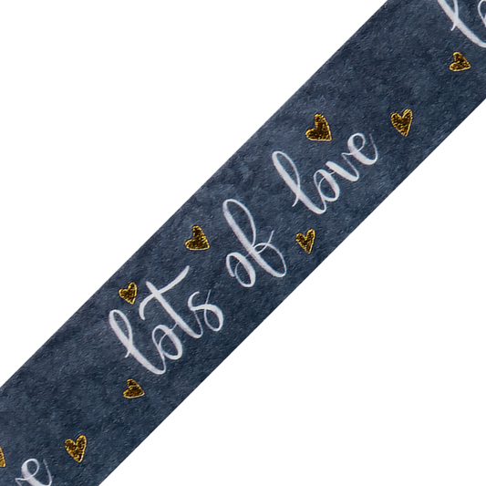 Lots Of Love Blue Gold Foil - Washi Tape