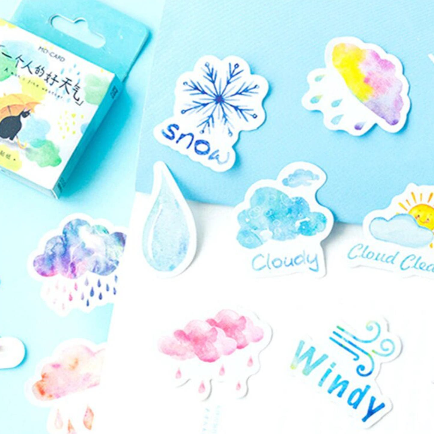 Weather Cartoons - Self Adhesive Sticker Box