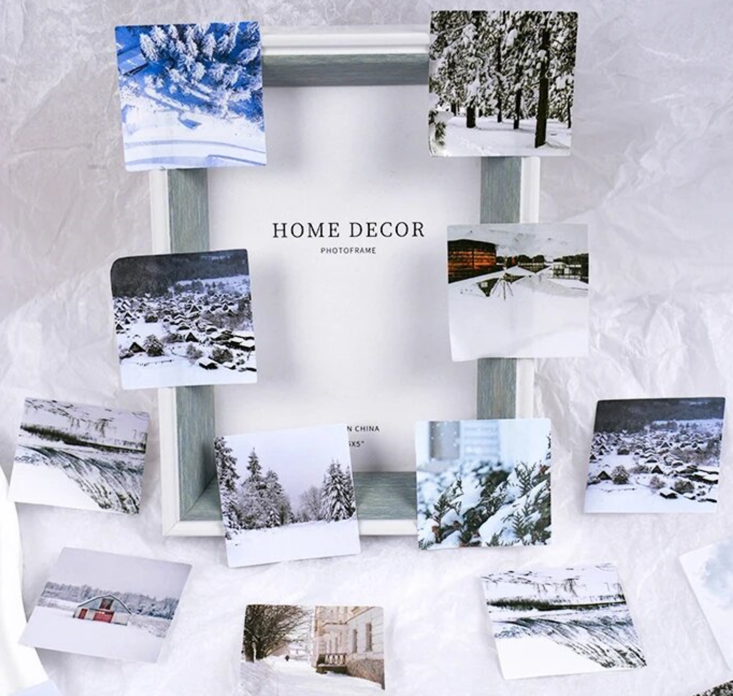 White Snow Scenes - Self Adhesive Sticker Box